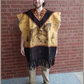 Mexican leather poncho