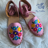 Pink flower Mexican huarache
