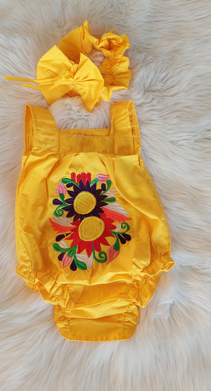 JUMPSUIT SUNFLOWERS BABY