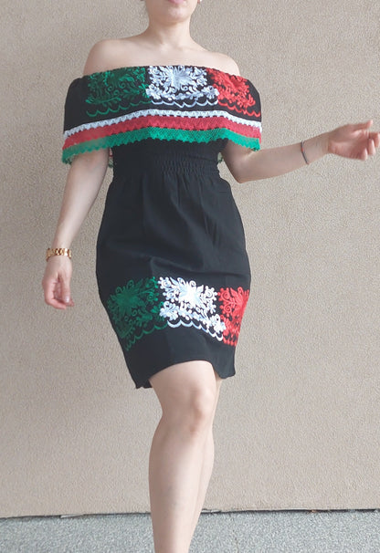Tricolor Quetzal dress