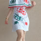 Tricolor kimono dress
