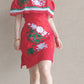 Tricolor kimono dress