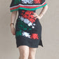 Tricolor kimono dress